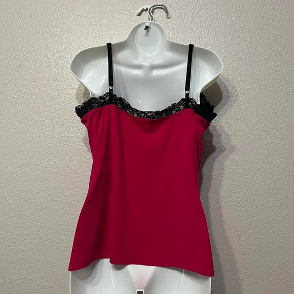 Vintage 90s Cache Red Tank Cami Top XL - Picture 3 of 4